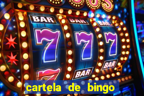 cartela de bingo cha de bebe